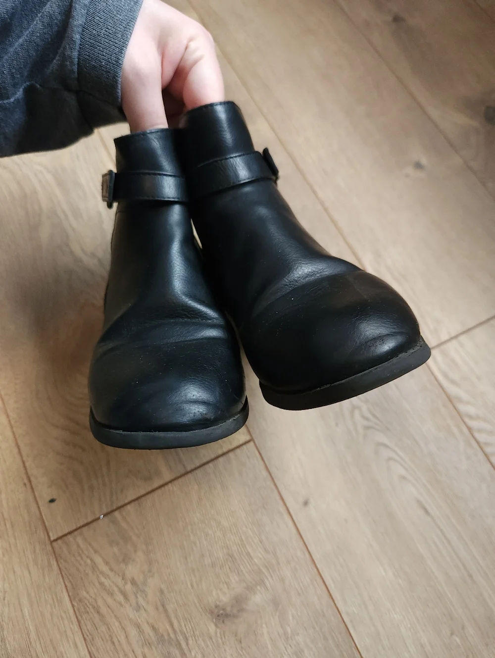 Size 2 Girls Black Ankle Boots